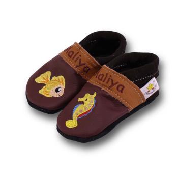 Krabbelschuhe Seepferd & Fisch